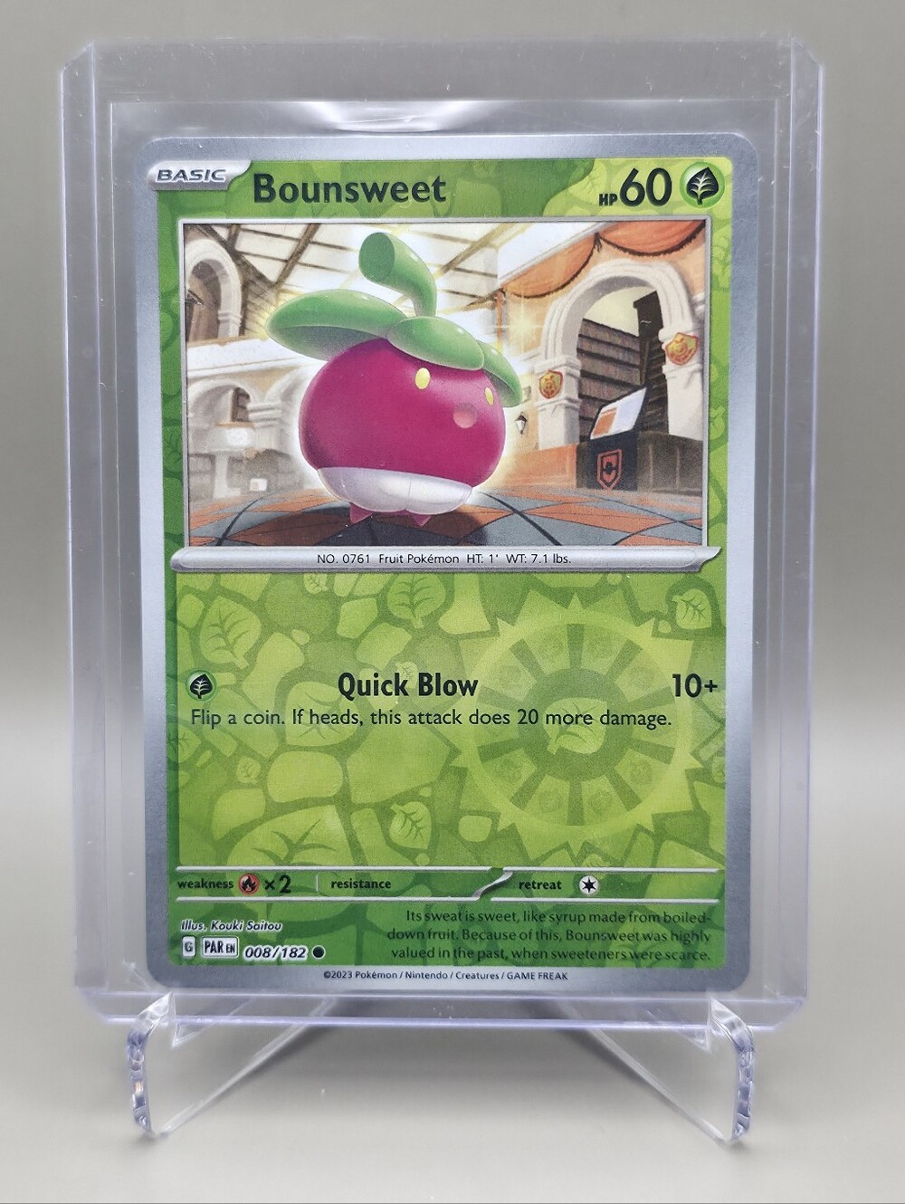 Pokémon TCG - Bounsweet - Paradox Rift - Reverse Holo - 008/182 - Picture 1 of 2